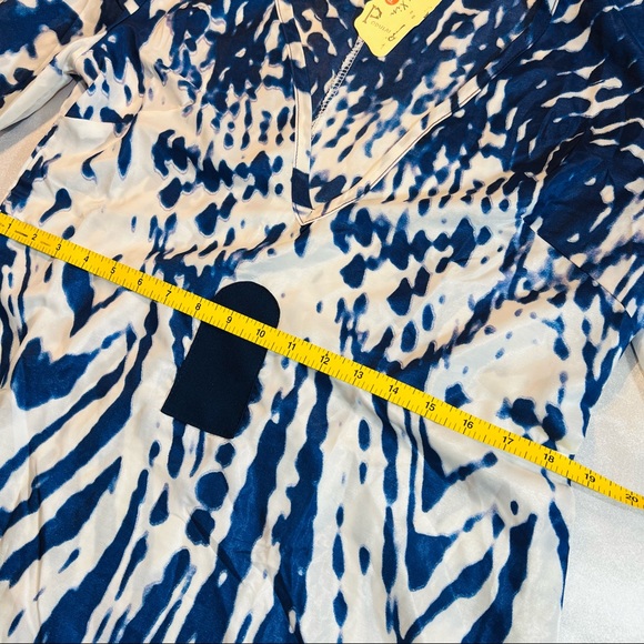 Cheng Xin | Super Soft Blue Tir Dye Pattern Dress Beach Dress // XL - Picture 6 of 13